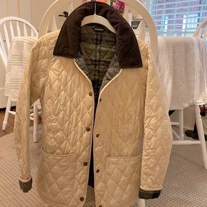 Barbour quilted coat, size 4. Gently used, good condition